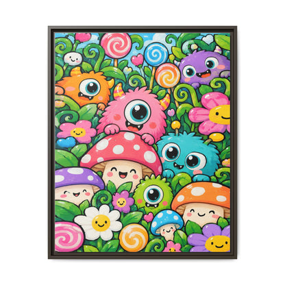 Monster Garden · Framed Canvas