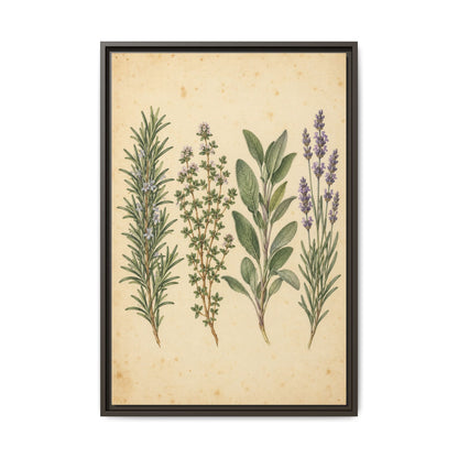 Herb Garden Study · Framed Canvas