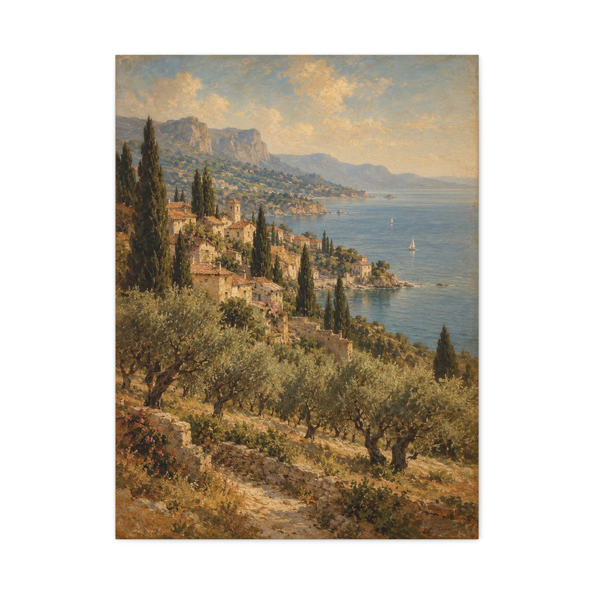 Riviera Afternoon · Frameless Canvas