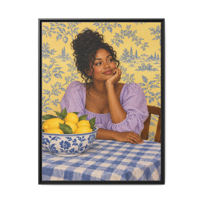 Lemons on the Table · Framed Canvas