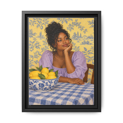 Lemons on the Table · Framed Canvas