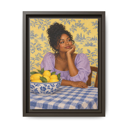 Lemons on the Table · Framed Canvas