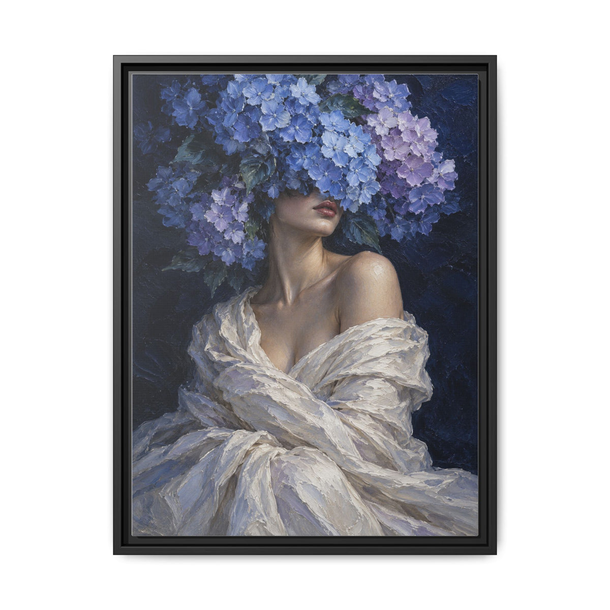 Hydrangea Blue · Framed Canvas