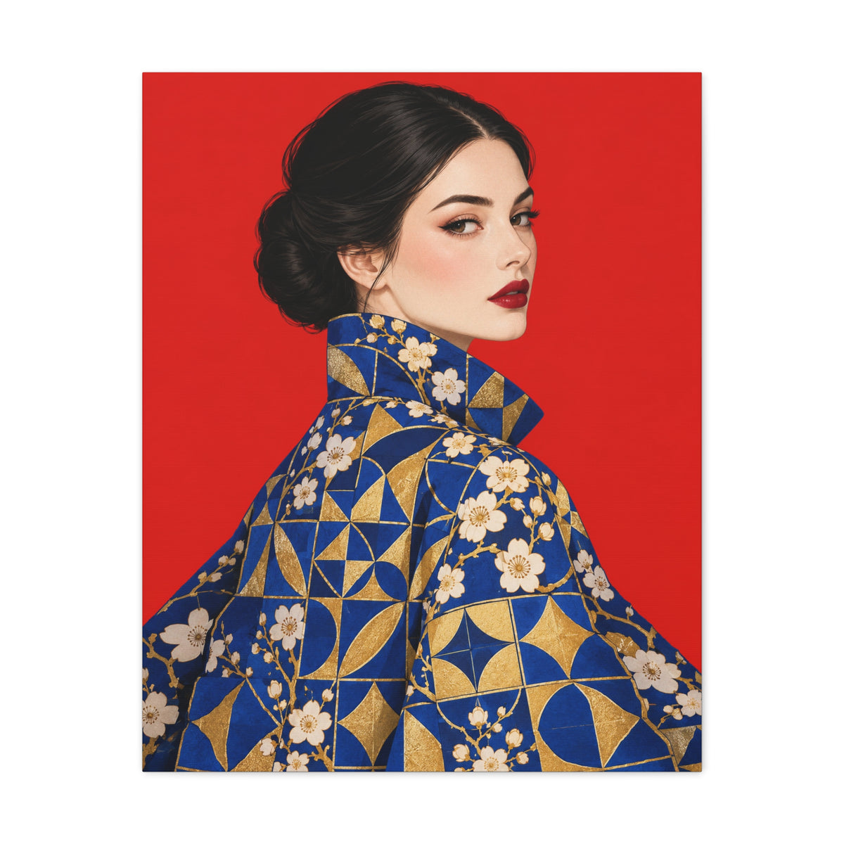 Vermilion Sunday · Frameless Canvas