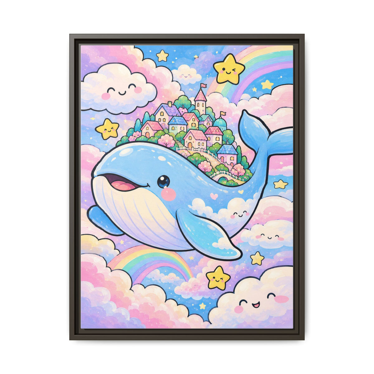 Sweet Dreams Whale · Framed Canvas