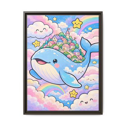 Sweet Dreams Whale · Framed Canvas