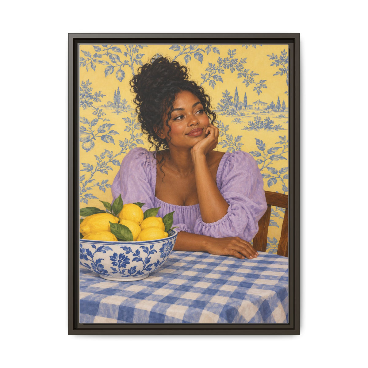 Lemons on the Table · Framed Canvas