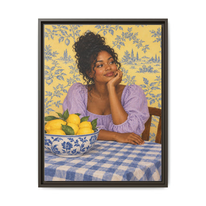 Lemons on the Table · Framed Canvas