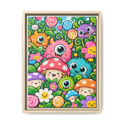 Monster Garden · Framed Canvas
