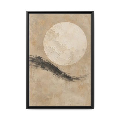 Linen Moon · Framed Canvas