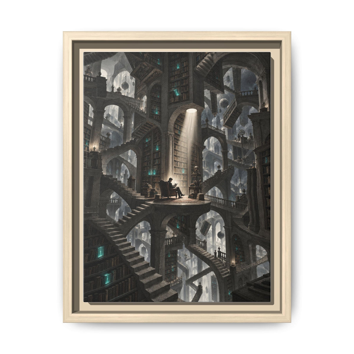 Bibliotheca Infinita · Framed Canvas
