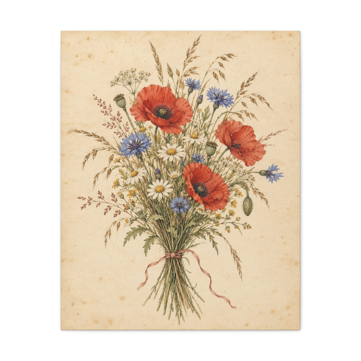 Wildflower Posy · Frameless Canvas