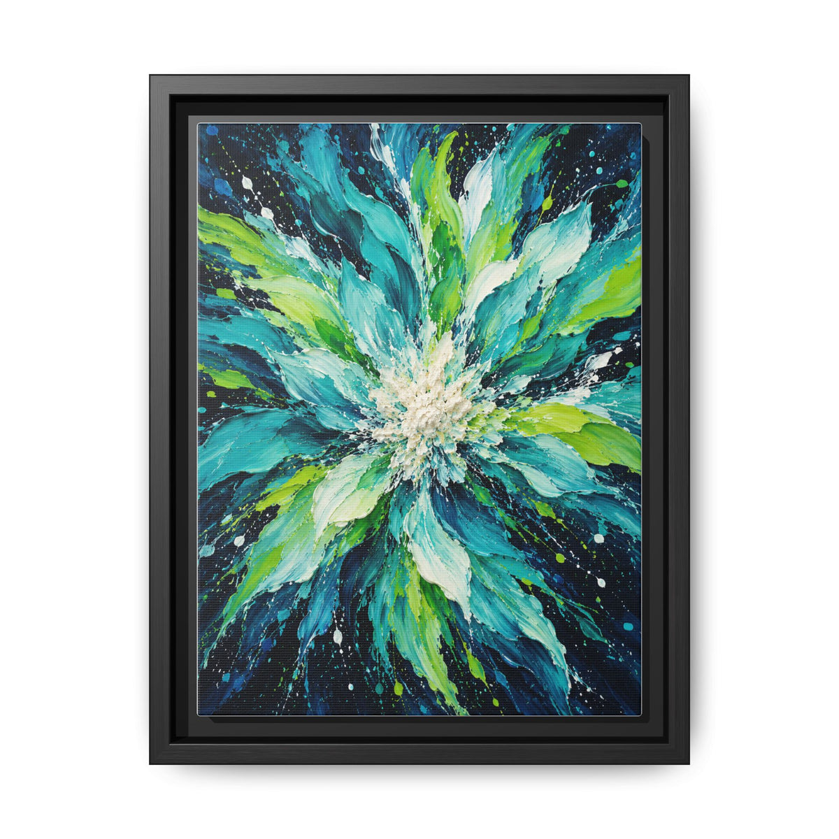 Lagoon Bloom · Framed Canvas