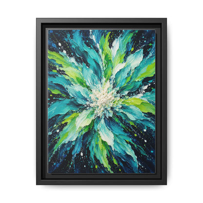 Lagoon Bloom · Framed Canvas