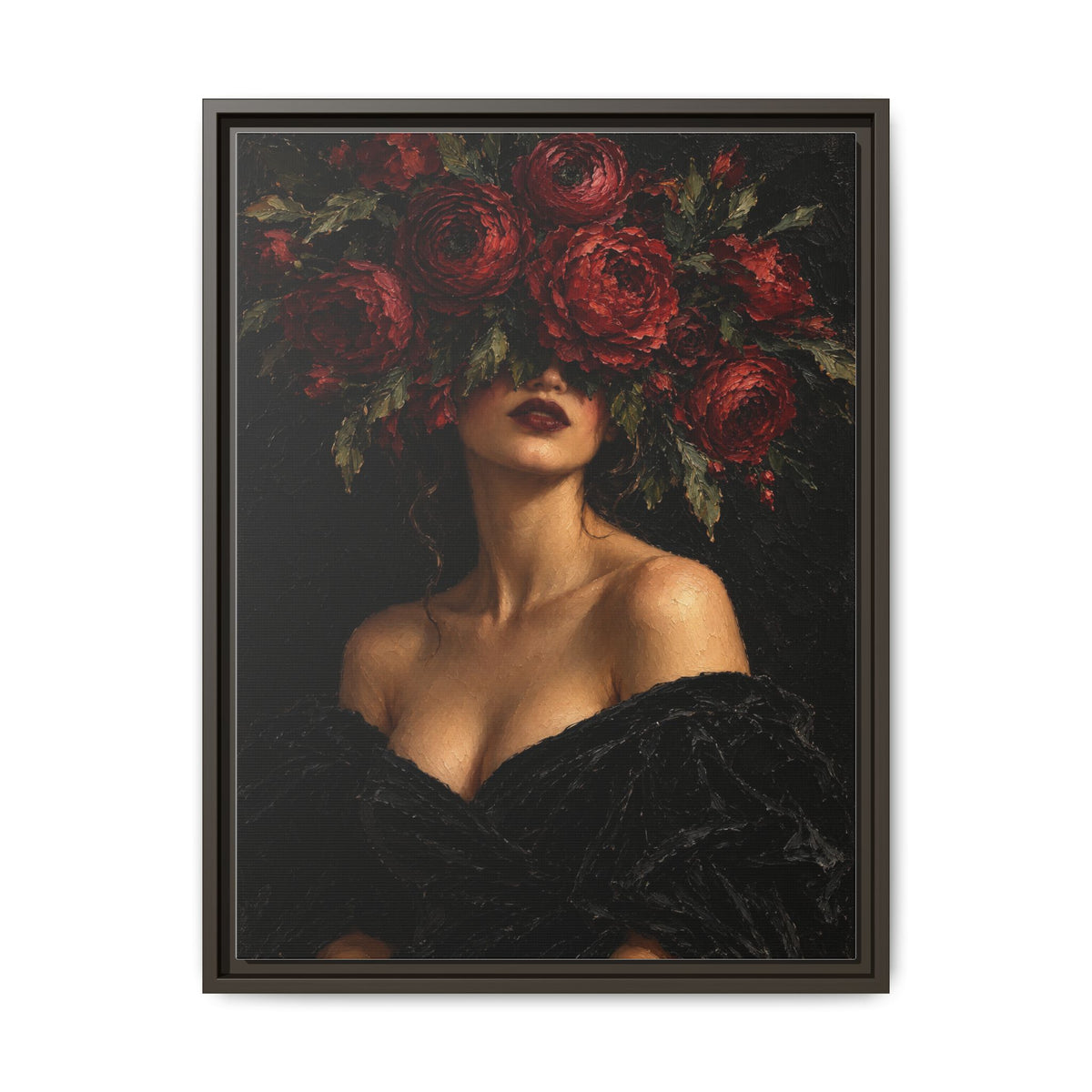 Crimson Reverie · Framed Canvas