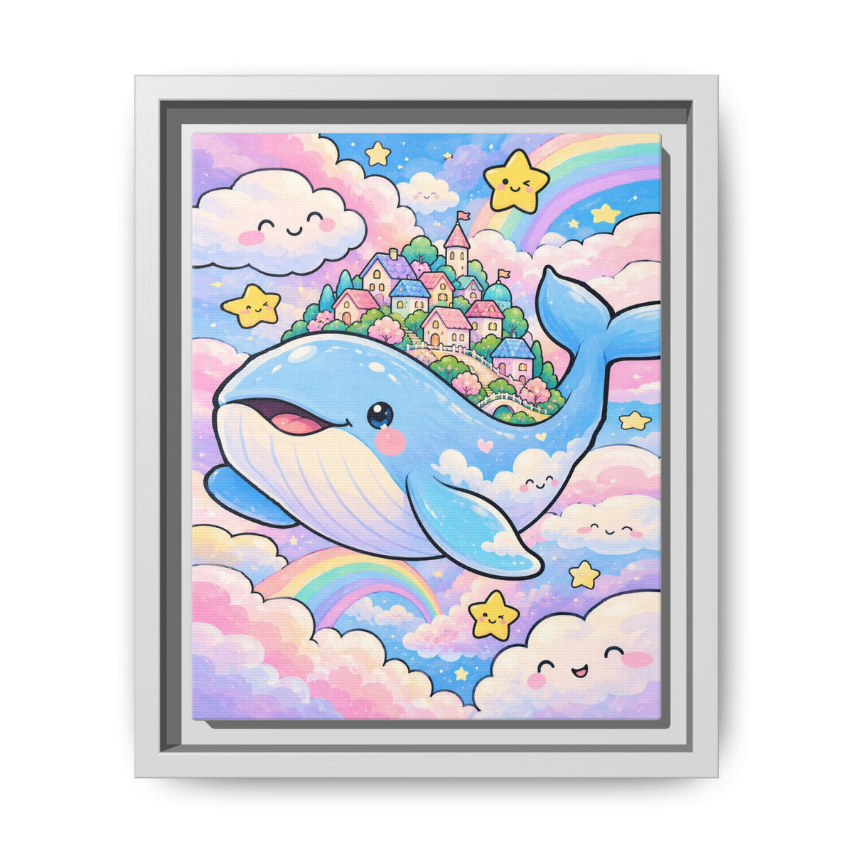 Sweet Dreams Whale · Framed Canvas