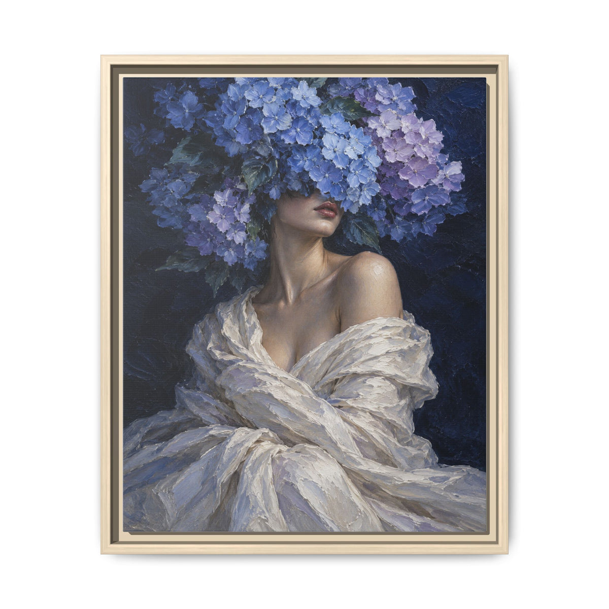 Hydrangea Blue · Framed Canvas