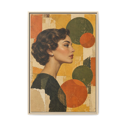 Saffron Thought · Framed Canvas