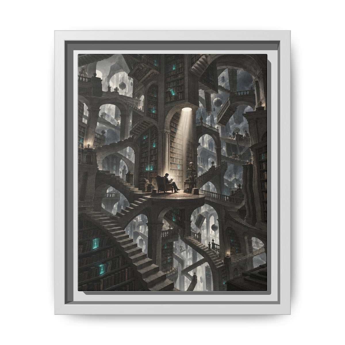 Bibliotheca Infinita · Framed Canvas