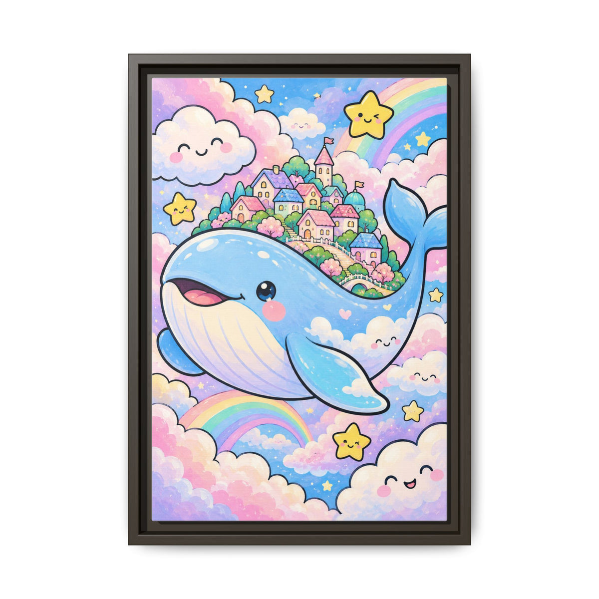 Sweet Dreams Whale · Framed Canvas