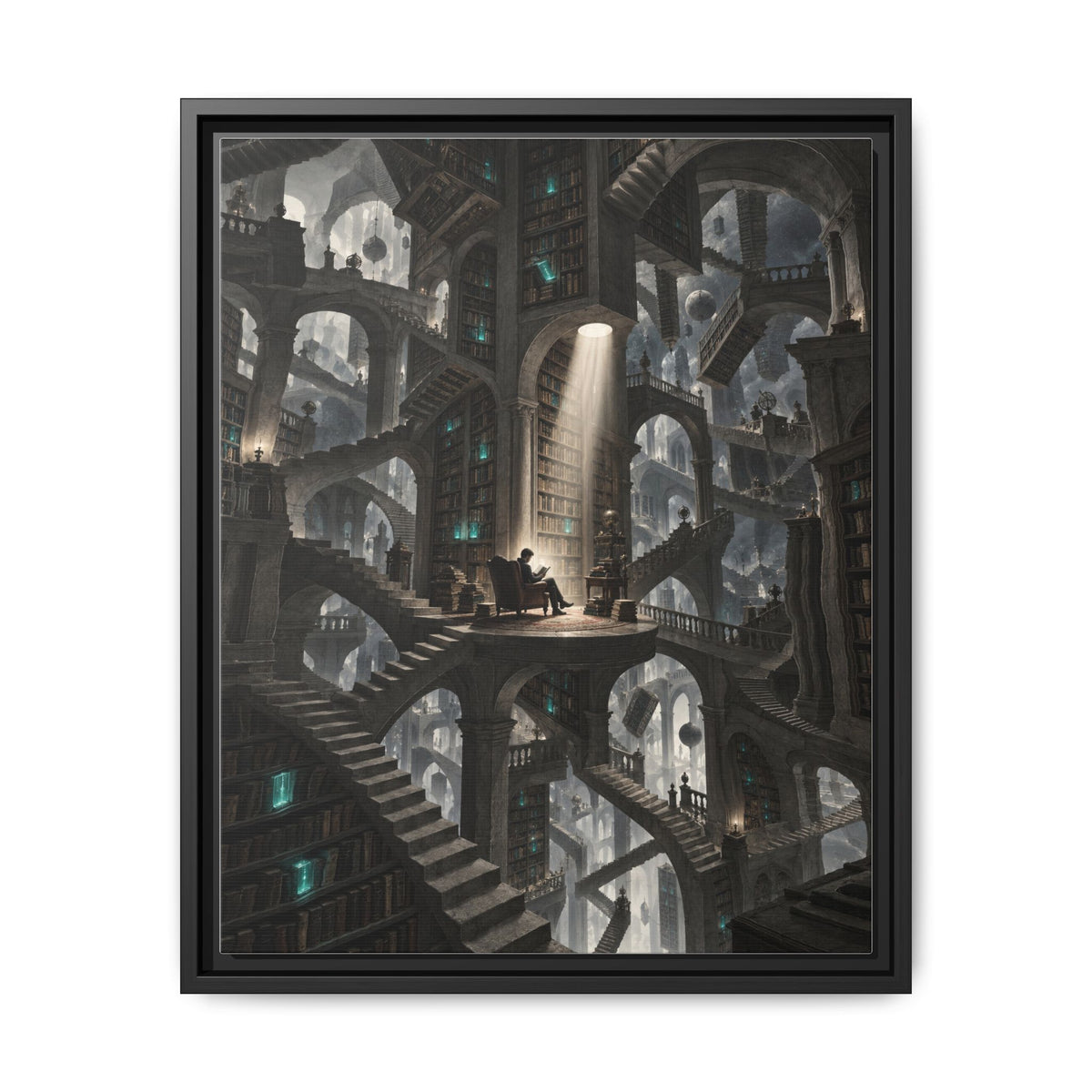 Bibliotheca Infinita · Framed Canvas