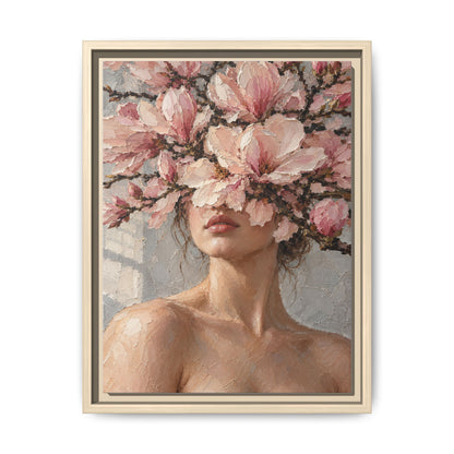 Magnolia Silence · Framed Canvas