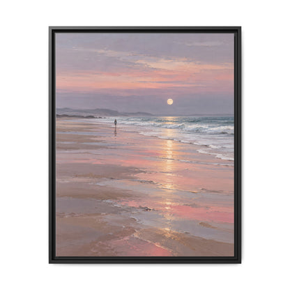 Silver Moon Tide · Framed Canvas