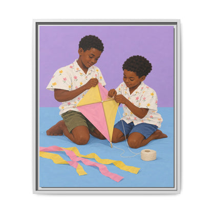 The Kite Makers · Framed Canvas