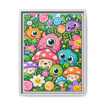 Monster Garden · Framed Canvas