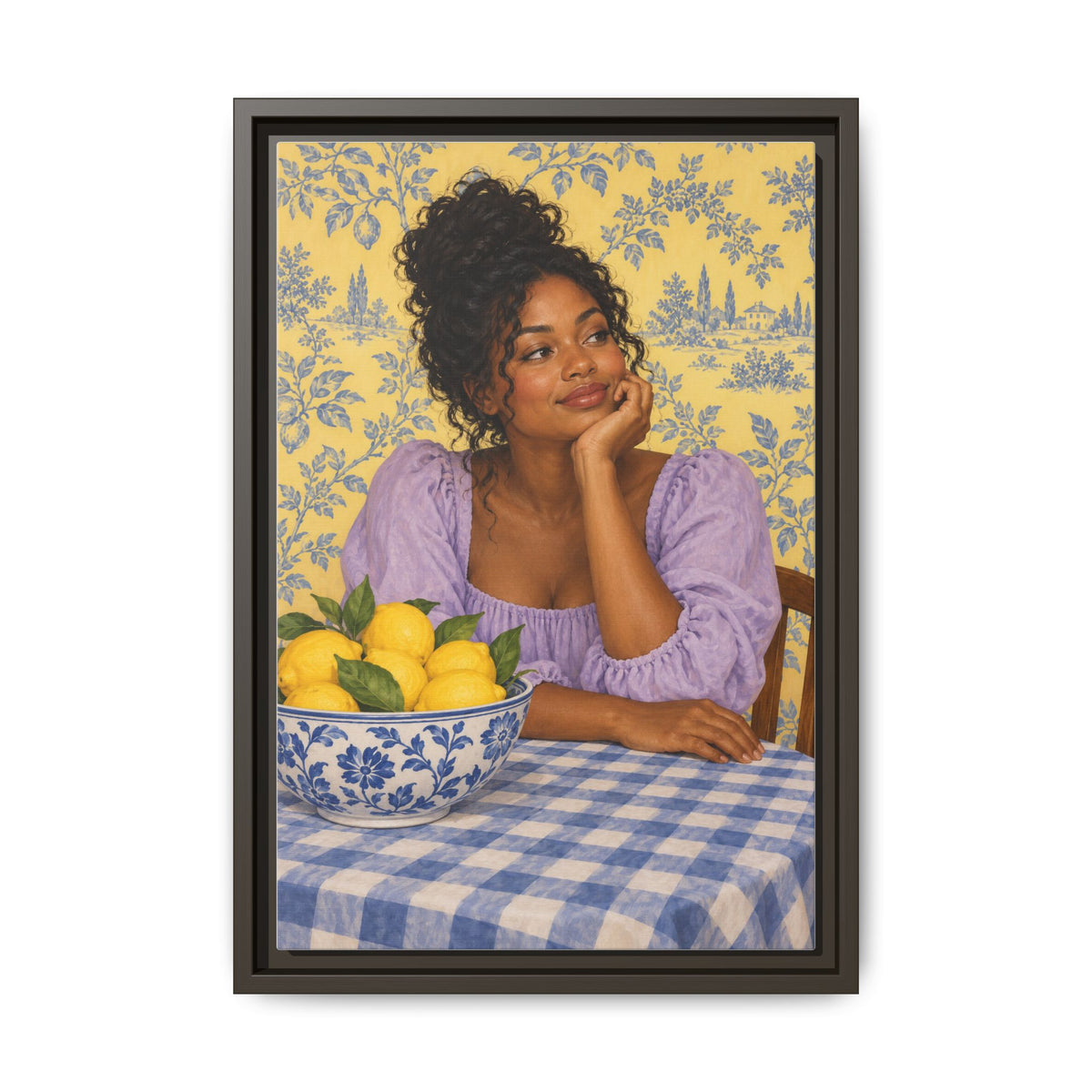 Lemons on the Table · Framed Canvas