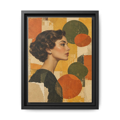 Saffron Thought · Framed Canvas