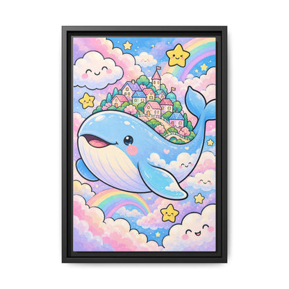 Sweet Dreams Whale · Framed Canvas