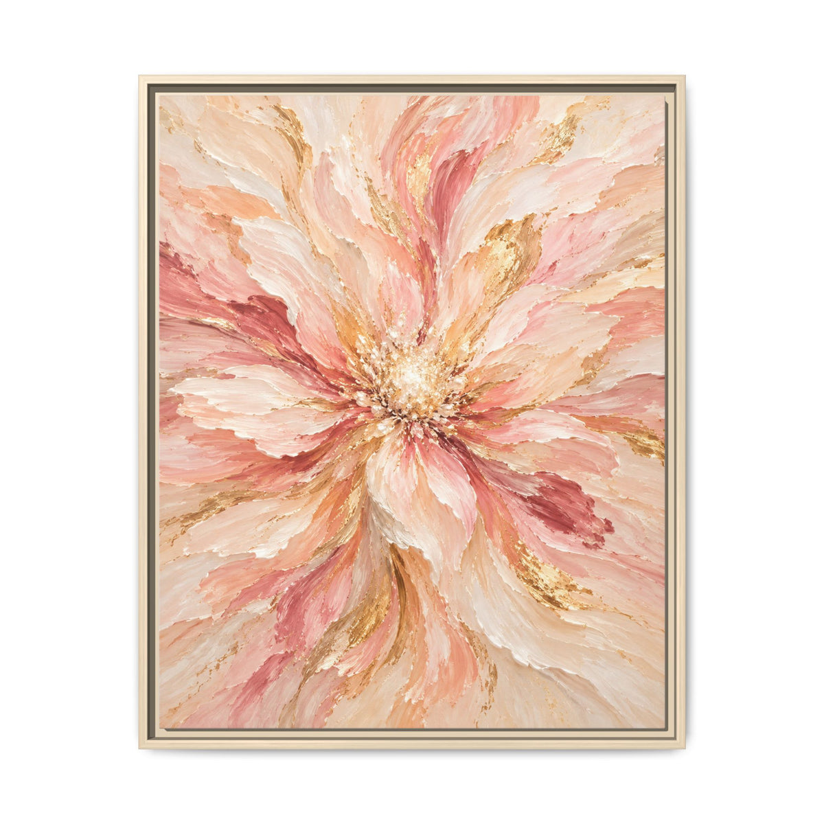 Blush Bloom · Framed Canvas