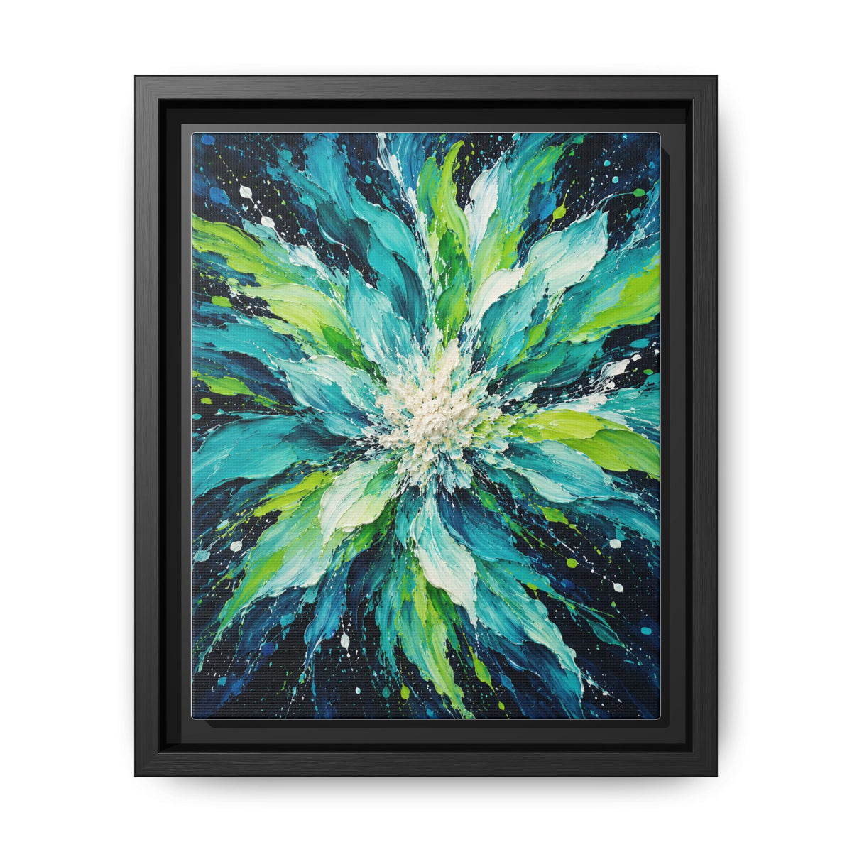 Lagoon Bloom · Framed Canvas