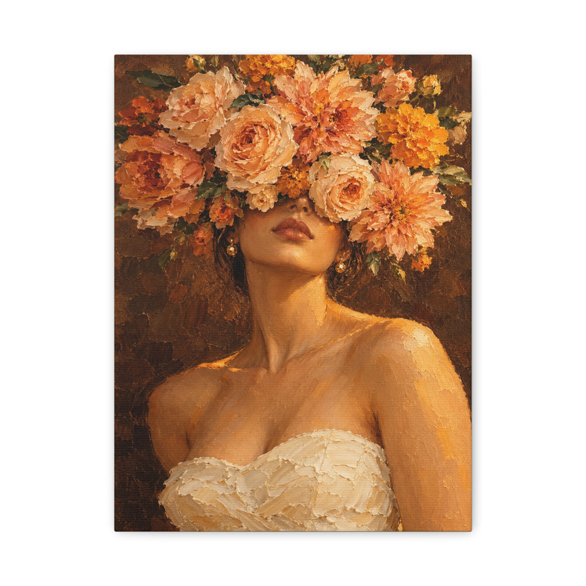 Golden Hour Bloom · Frameless Canvas