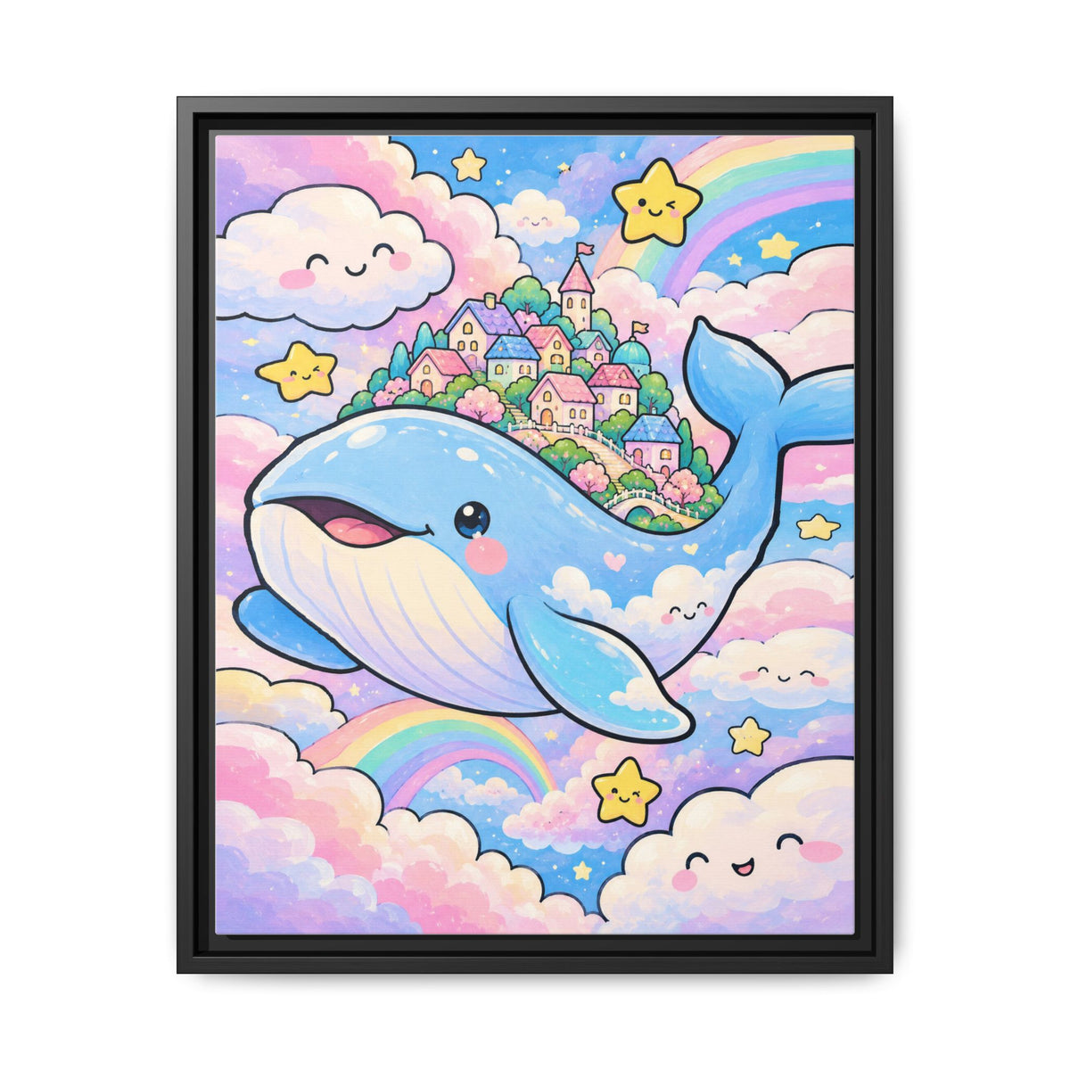 Sweet Dreams Whale · Framed Canvas
