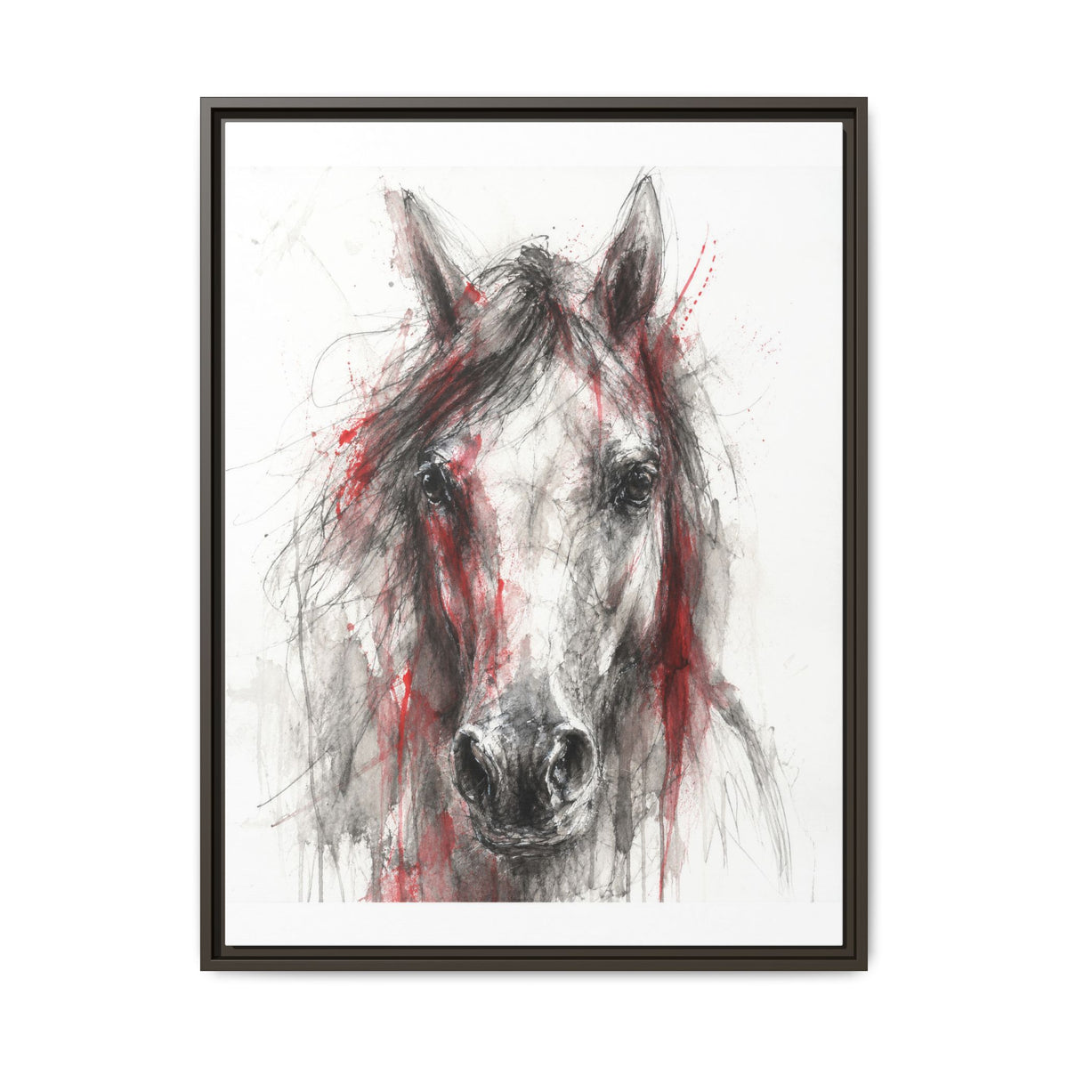 Scarlet Equus · Framed Canvas
