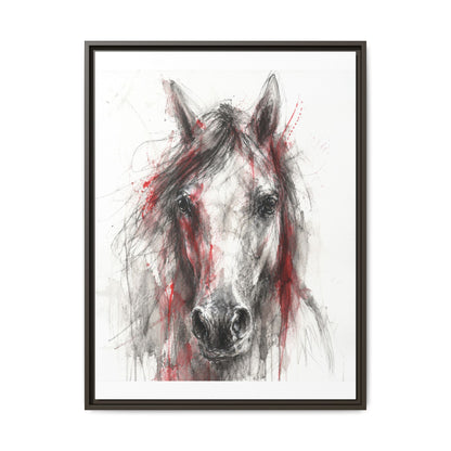 Scarlet Equus · Framed Canvas