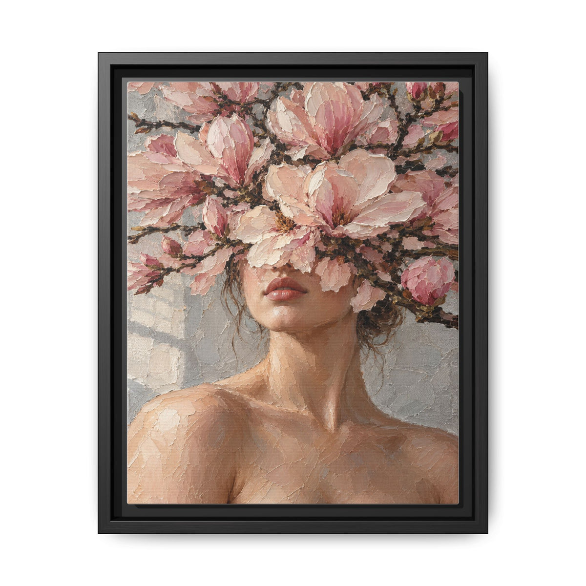 Magnolia Silence · Framed Canvas