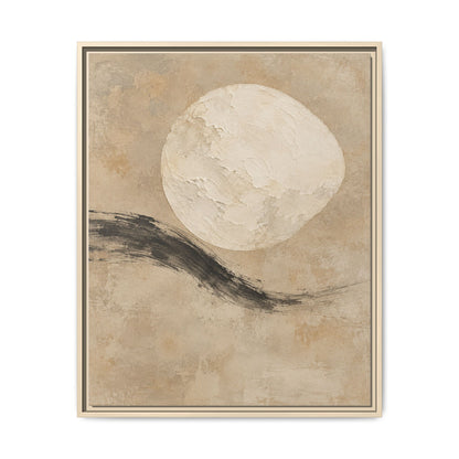 Linen Moon · Framed Canvas