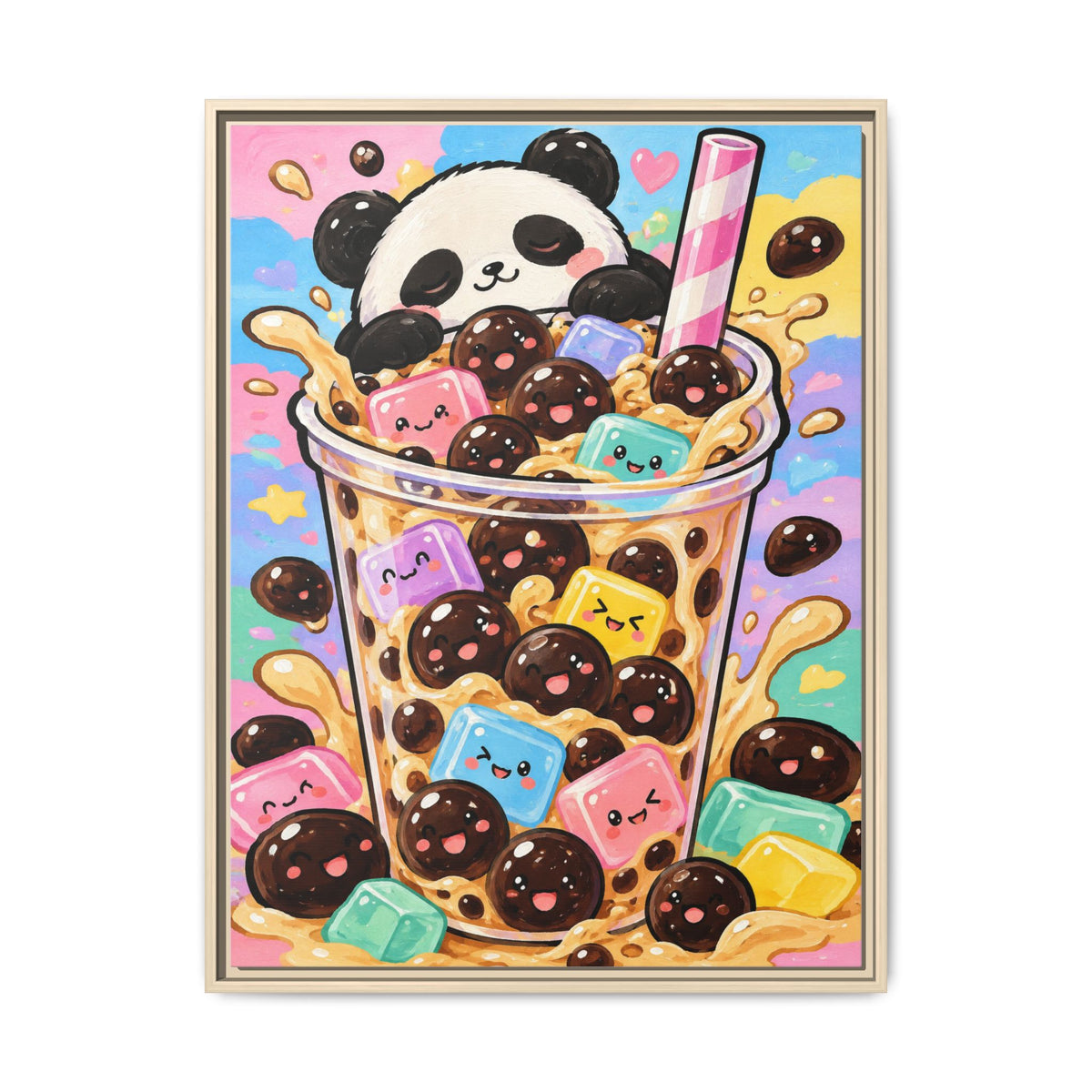 Bubble Tea Buddies · Framed Canvas
