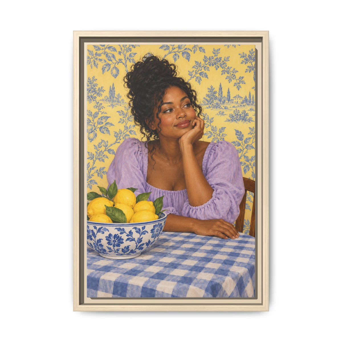 Lemons on the Table · Framed Canvas