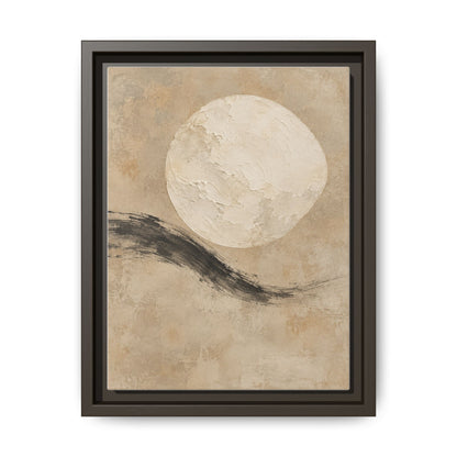 Linen Moon · Framed Canvas