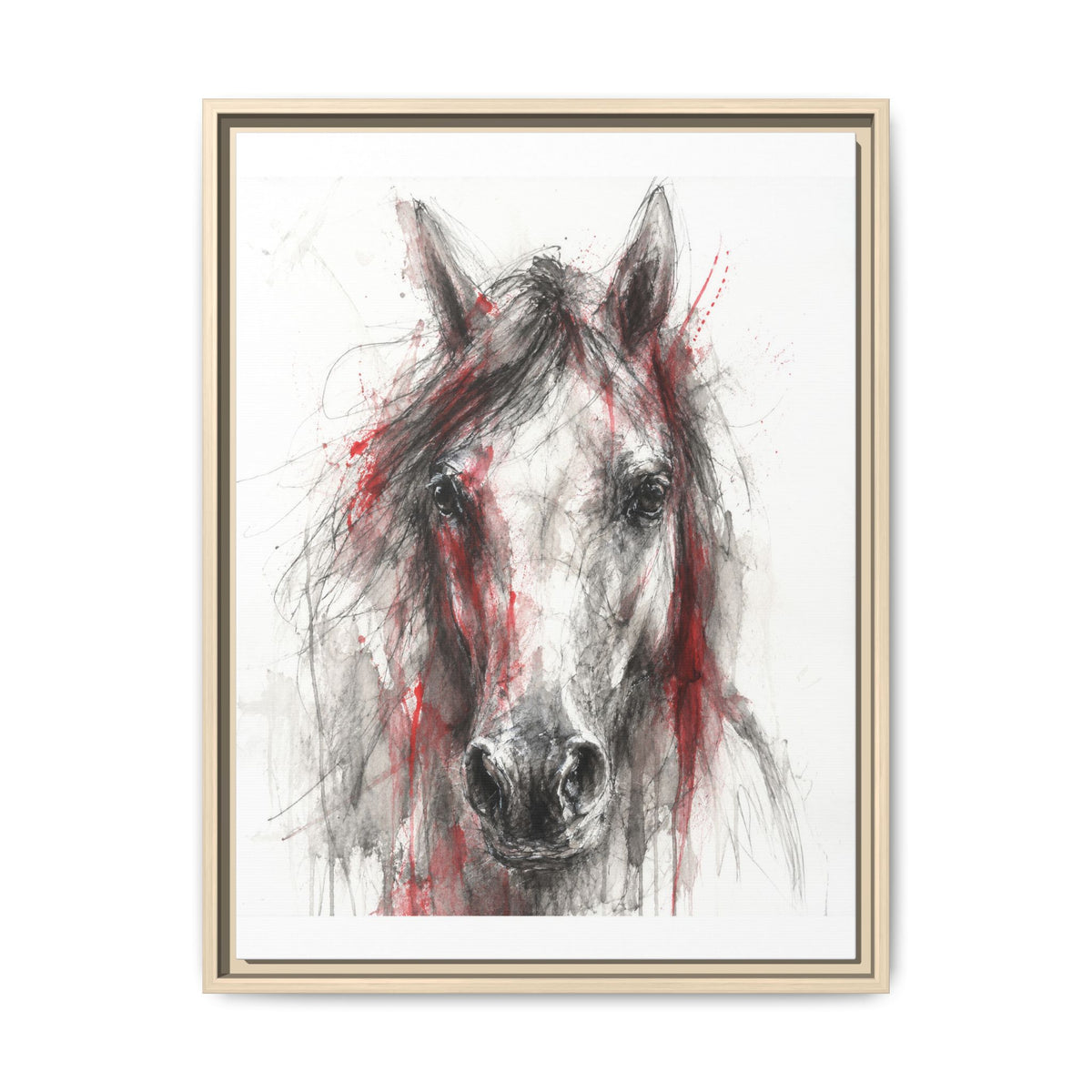 Scarlet Equus · Framed Canvas