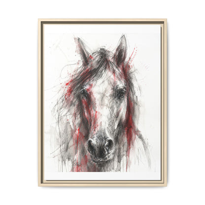 Scarlet Equus · Framed Canvas
