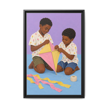 The Kite Makers · Framed Canvas