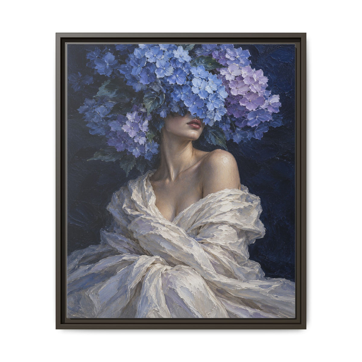 Hydrangea Blue · Framed Canvas