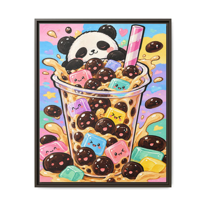 Bubble Tea Buddies · Framed Canvas