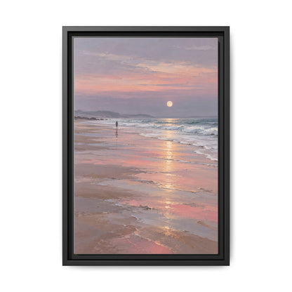 Silver Moon Tide · Framed Canvas