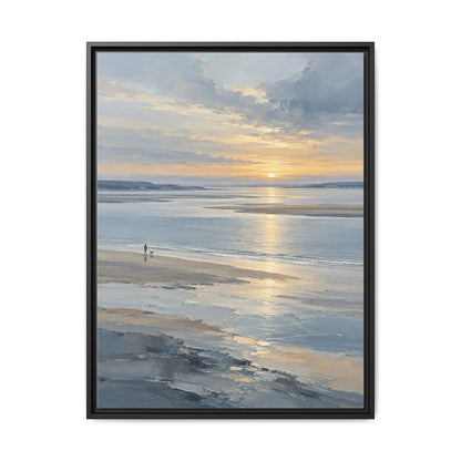 Silver Estuary · Framed Canvas